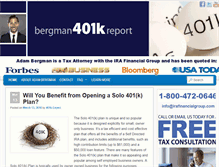 Tablet Screenshot of bergman401kreport.com